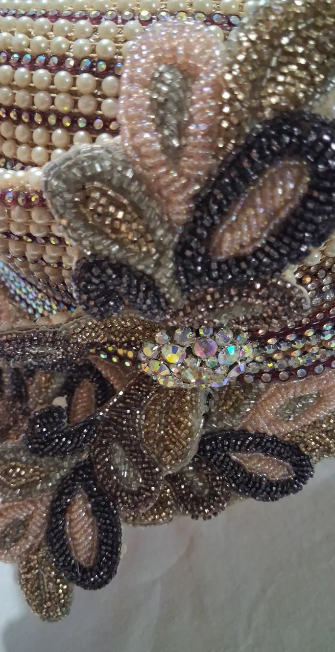 Embellished Pearl and Pink Seed-Bead Women’s Hat